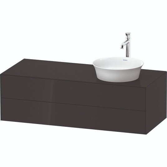 Duravit White Tulip Servantskap 2 skuf. 130x55x40,8 cm Grafitt Høyglans
