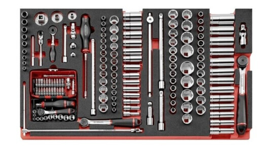 Facom Socket Adapter Sæt 1/2 (12,5 Mm), 1/4 (6,3 Mm), 3/8 (10 Mm) 157-Dele Modm.Xxl1