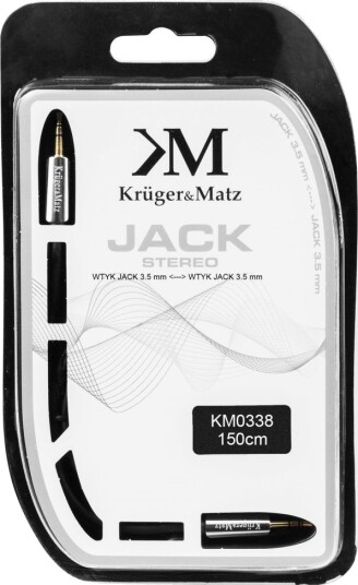 Kruger & Matz Aux Aux 3,5 Mm Lydkabel 1,5 M Svart