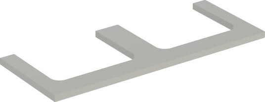 Geberit One 505.345.00.7 Benkeplate 120 cm, For 2 Servanter Grå Geberit One 505.345.00.7 Benkeplate 120 cm, For 2 Servanter Grå