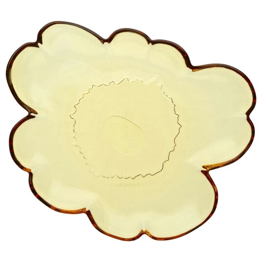 Marimekko Unikko Shape Glass Tallerken 20 cm Amber Marimekko Unikko Shape Glass Tallerken 20 cm Amber