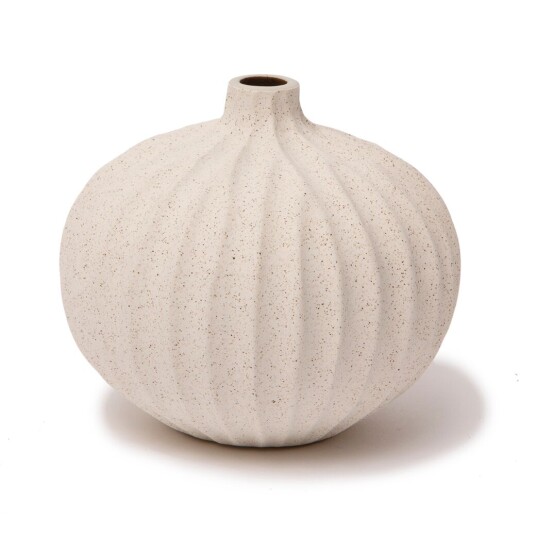 Lindform Bari vase Sand white light deep line M Lindform Bari vase Sand white light deep line M
