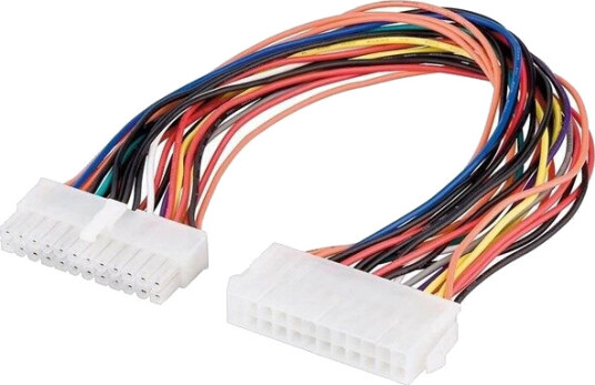 Pro ATX 24-pin Forlengelseskabel for PC Hvit 0,3m
