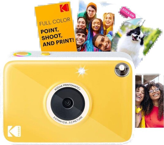 Kodak Printomatic+ 10 MP Instantkamera med ZINK Fotopapir - Gul