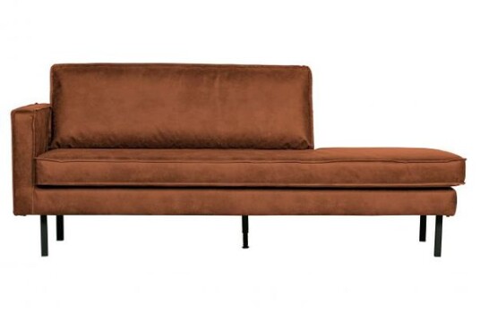BePureHome Rodeo Daybed Venstrevendt - Cognac Øko-lær