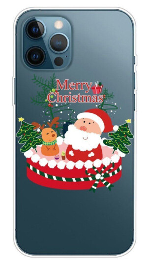 INCOVER iPhone 14 Pro Max TPU Plast Jul Deksel - Julenissen og Lite Reinsdyr