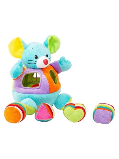 Small Foot  Shape Sorter Mouse Plush 5dlg.