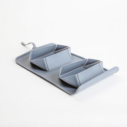 Dobbel Sammenrullbar Matfat Til Reise I Silikon 38X20Cm