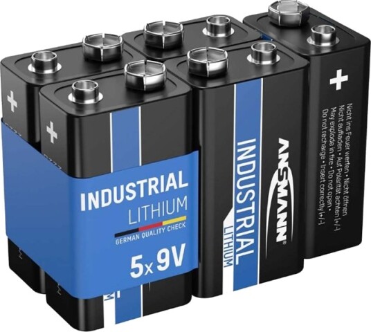 Ansmann 9V Litiumbatteri 5-pakning for Universalt Bruk Ansmann 9V Litiumbatteri 5-pakning for Universalt Bruk