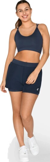 ZEBDIA Sports Bra W. Slim Strap 2 Pack Navy M