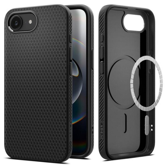 Spigen Liquid Air MagSafe Etui til iPhone 16e - Svart