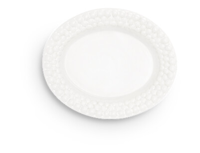 Mateus Oval Tallerken Bubbles Hvit 20 cm