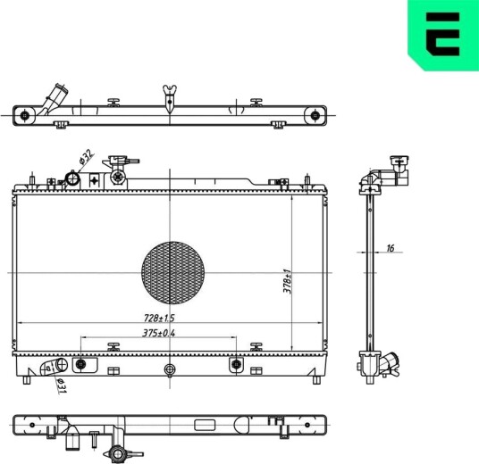 ERA 673392 Radiator motorkjøling