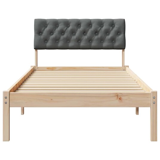 Sengestamme brun og mørkegrå 90 x 200 cm Heltre furu