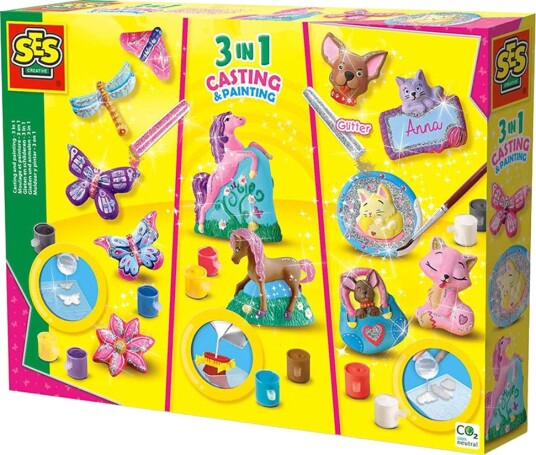 SES Creative Støp Og Maling 3 i 1
