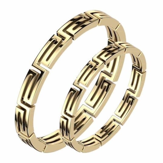 MazeCut ring for forlovelse eller bryllup IP gull MazeCut ring for forlovelse eller bryllup IP gull