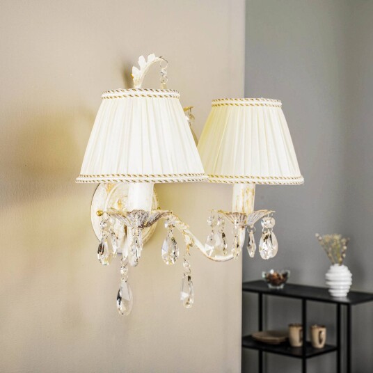 ONLI Vegglampe Karen 2 lyskilder elfenben