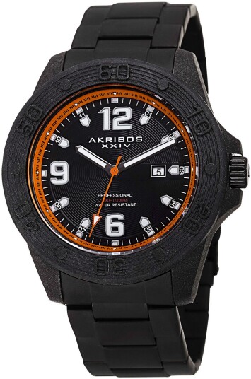 Akribos XXIV Herreklokke AK797OR Sort/Stål Ø48 mm Akribos XXIV Herreklokke AK797OR Sort/Stål Ø48 mm