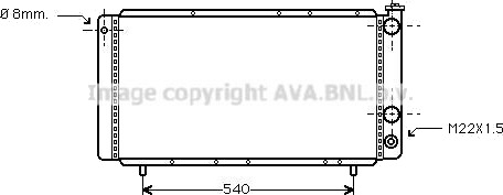 PRASCO RT2025 Radiator motorkjøling PRASCO RT2025 Radiator motorkjøling