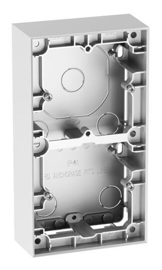 ELKO Plus dobbel påveggskappe 40mm Aluminium