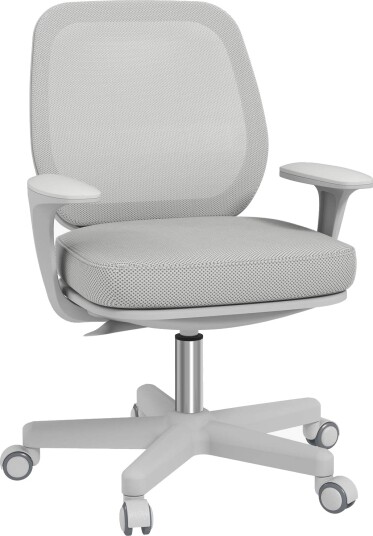 Ergonomisk kontorstol justerbar høyde grå