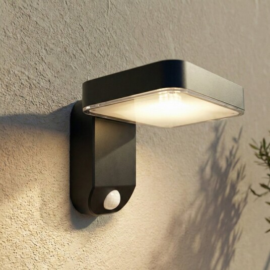 Utelampe PRIOS Tarlson Svart Terrasse Plast Moderne 18 12 Svart