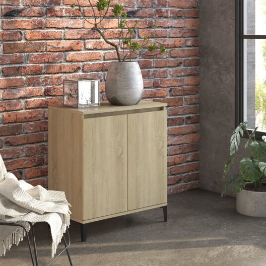 vidaXL Skjenk sonoma eik 60x35x70 cm sponplate
