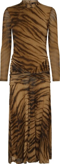 Bardot Lea Printed Mesh Dress - ANIMAL PRI - XS