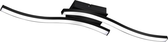 Trio Lighting Route LED plafond 2L matt sort - Matt svart/Hvit
