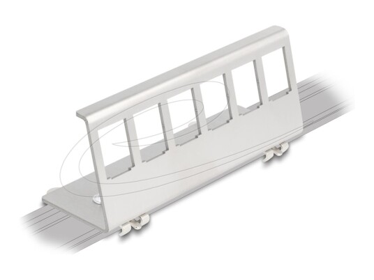 Delock Keystone Metallholder 6 Porter For Din Skinne 90656