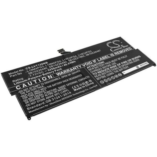 Lenovo X12 Detachable Gen 1 batteri (5250 mAh 7.72 V, Sort)
