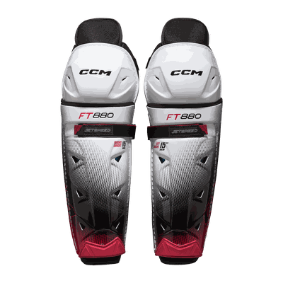 Ccm Jetspeed Ft880 Shin Guards - 25/26, leggskinn, junior STD 11" (127-137 cm)