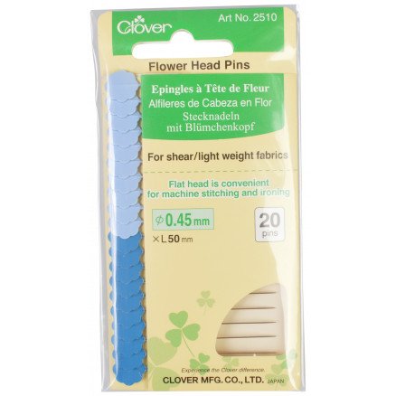 Clover Knappenåler Patchworknåler Ekstra fine Blomster 0,45x50mm 20 stk