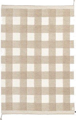 Axeco Gripsholm beige – håndvevd ullteppe