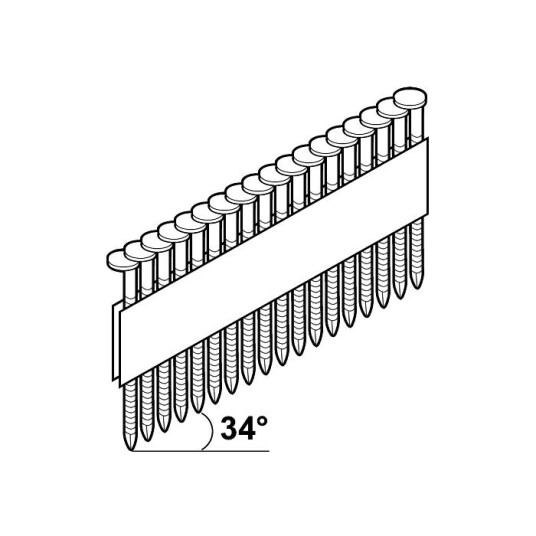 ESSVE M-Fusion Maskinspiker 34°, rundt hode 3,1x90mm