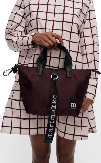 Marimekko Tote S Unikko Burgundy ONE SIZE