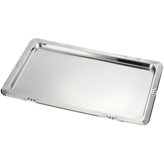 PULSIVA Serveringsbrett GN 1/1 Romanza; Størrelse GN 1/1, 53x32.5 cm (LxB); Sølvfarge; Rektangulær
