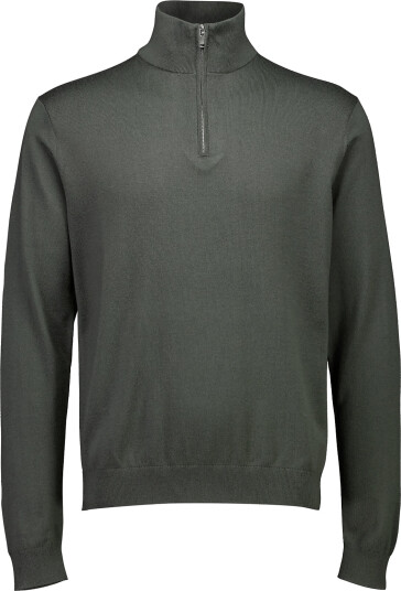 Lindbergh Black 100% Merino Half Zip Knit Khaki green S
