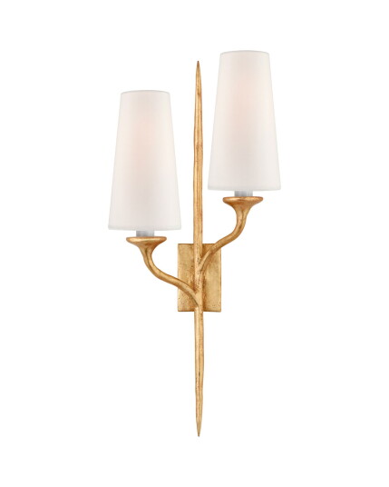 Visual Comfort Iberia Right Double Sconce Antique Gold Leaf Visual Comfort Iberia Right Double Sconce Antique Gold Leaf