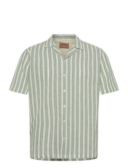 Mos Mosh Gallery Mmgjoe Basso Stripe Ss Shirt   Green   L
