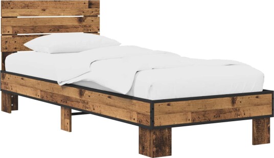  Sengestamme med hodegatt Gammelt tre 80 x 200 cm Konstruert tre