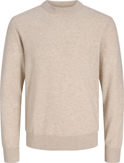 Jack & Jones Jjeperfect Wool Blend Knit Crew Neck MOONBEAM M Jack & Jones Jjeperfect Wool Blend Knit Crew Neck MOONBEAM M
