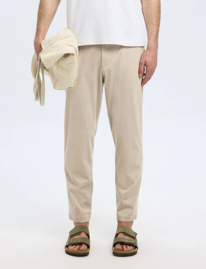 Selected Slh172-Slim Tape Lorent Flex Pants Noos - Beige - L