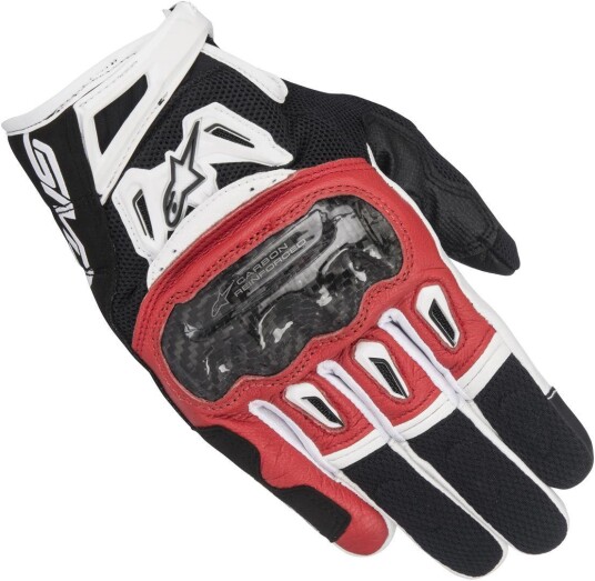 Alpinestars SMX-2 Air Carbon V2 Motorsykkel hansker 3XL Svart Hvit Rød