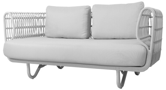 Cane-line Nest 2-seter sofa Hvit med hvit pute Hvit
