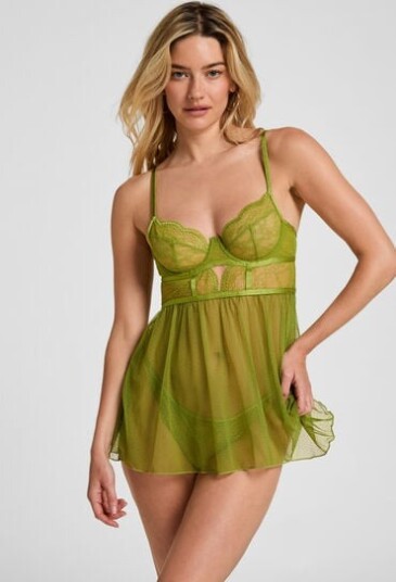 Hunkemöller Babydoll Isabelle Grønn