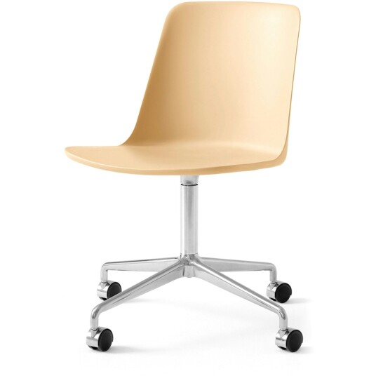&Tradition Rely Stol HW21 Swivel Polert Aluminium / Beige &Tradition Rely Stol HW21 Swivel Polert Aluminium / Beige