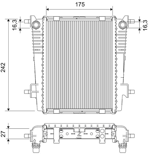 Radiator, motorkjøling VALEO 701520