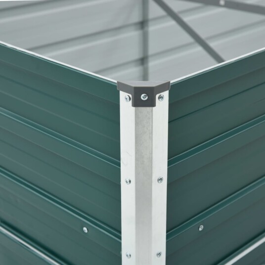 vidaXL Høybed galvanisert stål 600x80x45 cm grønn