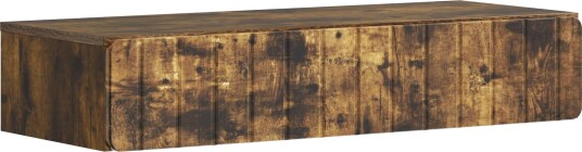 vidaXL Vegghengt Sidebord Røkt Eik 87,5 x 34,5 x 17 cm Konstruert tre